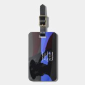 Étiquette À Bagage Identification mince de bagage de Blue Line (Devant Vertical)