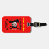 Étiquette À Bagage Identification vigilante de chien de saisie (Devant horizontal)