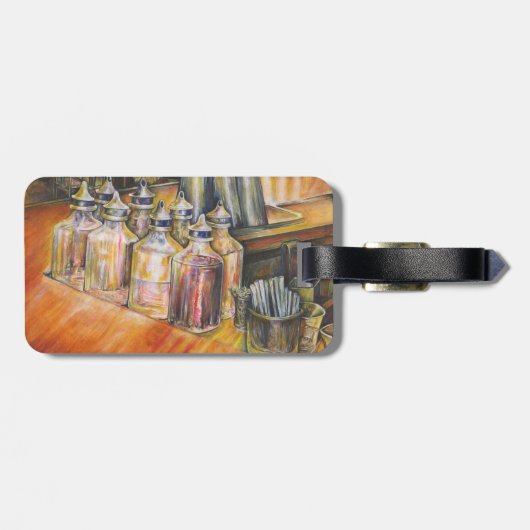 Étiquette À Bagage Idéographie de la lumière dorée (Dos horizontal)