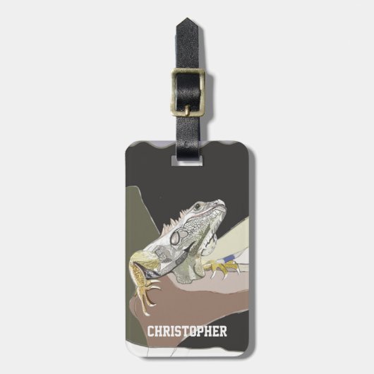 Étiquette À Bagage Iguana (Devant Vertical)