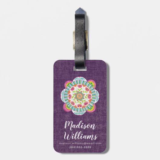 Étiquette À Bagage Il est comme Frida III (Dos Vertical)