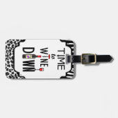 Étiquette À Bagage Il est temps de boire (Devant horizontal)