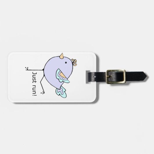 Étiquette À Bagage Il suffit d'exécuter un devis motivationnel pour e (Devant horizontal)