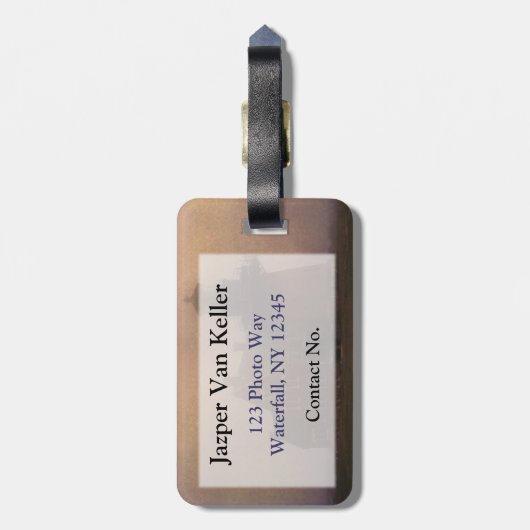 Étiquette À Bagage Île Block (Dos Vertical)