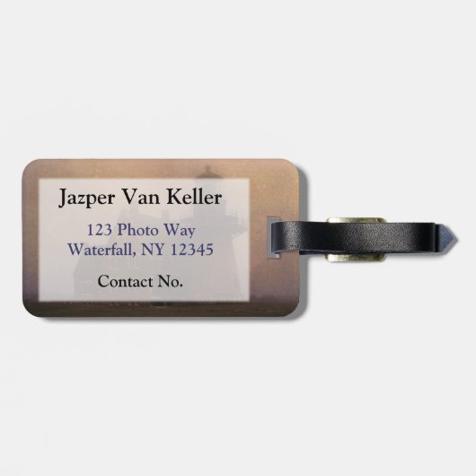 Étiquette À Bagage Île Block (Dos horizontal)