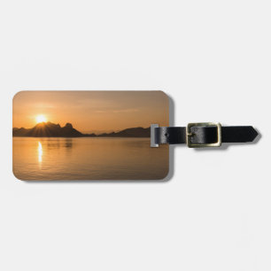 Étiquette À Bagage Île de Komodo au coucher du soleil