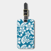ÉTIQUETTE À BAGAGE ÎLE PLUMERIA (CARAÏBE BLEU) (Devant Vertical)