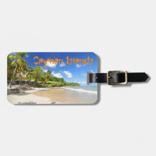 Étiquette À Bagage Île tropicale en Îles Caïman