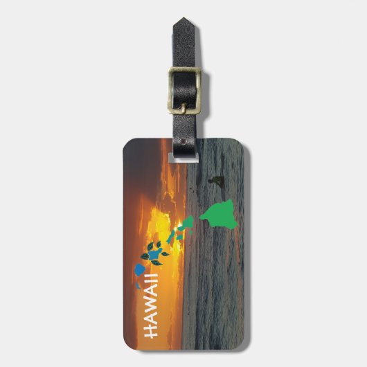 Étiquette À Bagage Îles d'Hawaï (Devant Vertical)