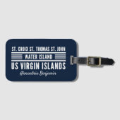 Étiquette À Bagage Iles Vierges américaines Personnalisation des Cara (Devant Horizontal)