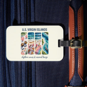 Étiquette À Bagage Îles Vierges américaines - Vagues rythmiques et ca
