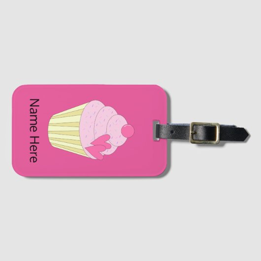 Étiquette À Bagage illusima Cupcake Bagage (Devant Horizontal)