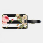 Étiquette À Bagage Illustration botanique Vintage PixDezines (Dos horizontal)