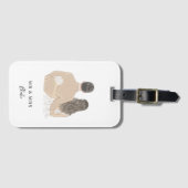 Étiquette À Bagage Illustration Bride et Groom (Devant Horizontal)