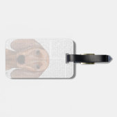 Étiquette À Bagage Illustration Dachshund Plain (Dos horizontal)