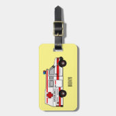Étiquette À Bagage Illustration d'ambulance (Devant Vertical)