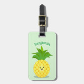 Étiquette À Bagage Illustration d'ananas mignon (Devant Vertical)
