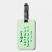 Étiquette À Bagage Illustration d'ananas mignon (Dos Vertical)