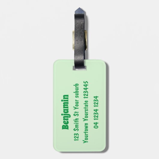 Étiquette À Bagage Illustration d'ananas mignon (Dos Vertical)