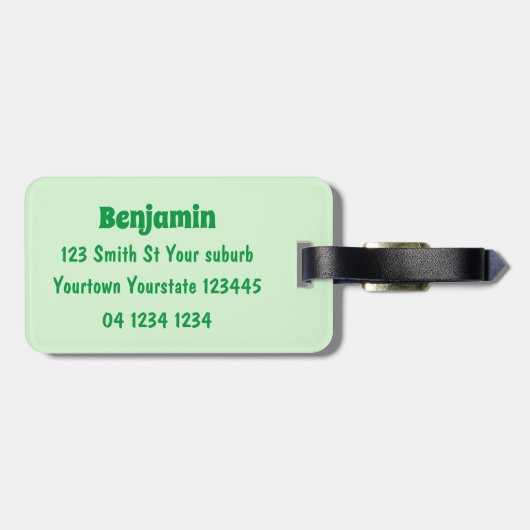 Étiquette À Bagage Illustration d'ananas mignon (Dos horizontal)