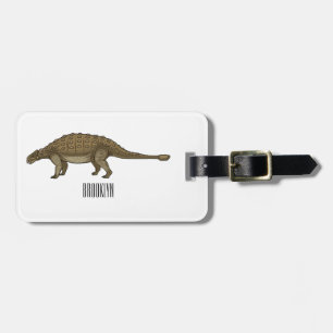 Étiquette À Bagage Illustration d'Ankylosaurus