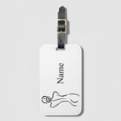 Étiquette À Bagage Illustration d'art féminin Thunder_Cove (Devant Vertical)