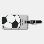 Étiquette À Bagage Illustration de ballon de football (Devant horizontal)