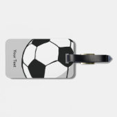 Étiquette À Bagage Illustration de ballon de football (Dos horizontal)