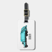 Étiquette À Bagage Illustration de camion à ordures (Devant Vertical)