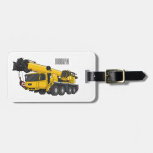 Étiquette À Bagage Illustration de camion de grue