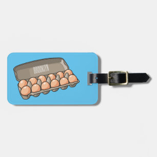 Étiquette À Bagage Illustration de carton d'oeufs
