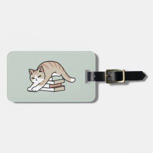 Étiquette À Bagage Illustration de chat Lover - Curled Up & Cosy