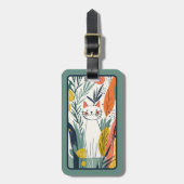 Étiquette À Bagage Illustration de chats adorables (Devant Vertical)