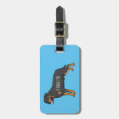 Étiquette À Bagage Illustration de chien Rottweiler (Devant Vertical)