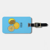 Étiquette À Bagage Illustration de citron (Devant horizontal)