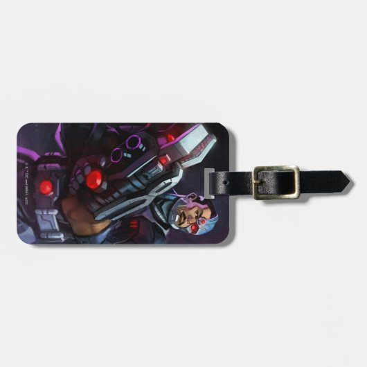 Étiquette À Bagage Illustration de Cyborg en crise infinie (Devant horizontal)