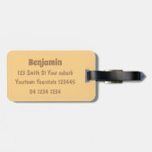 Étiquette À Bagage Illustration de dessin animé de capybara ukulele (Dos horizontal)