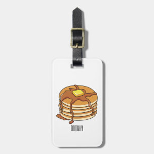 Étiquette À Bagage Illustration de dessin animé de Pancake