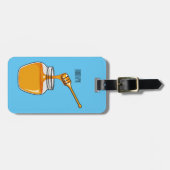 Étiquette À Bagage Illustration de dessin sur le miel (Devant horizontal)