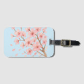 Étiquette À Bagage Illustration de fleurs de cerisier (Devant Horizontal)
