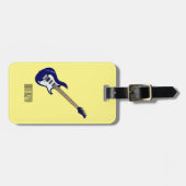 Étiquette À Bagage Illustration de guitare électrique (Devant horizontal)