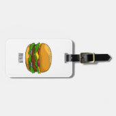 Étiquette À Bagage Illustration de Hamburger (Devant horizontal)