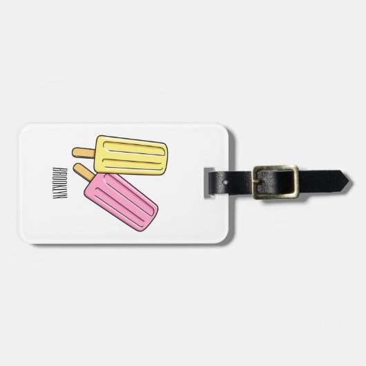 Étiquette À Bagage Illustration de Ice pop (Devant horizontal)