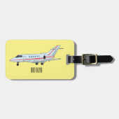 Étiquette À Bagage Illustration de jet privé (Devant horizontal)