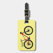 Étiquette À Bagage Illustration de la bande dessinée de vélo (Devant Vertical)