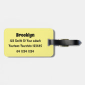 Étiquette À Bagage Illustration de la brouette en brouette orange trè (Dos horizontal)