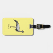 Étiquette À Bagage Illustration de la grue Demoiselle (Devant horizontal)