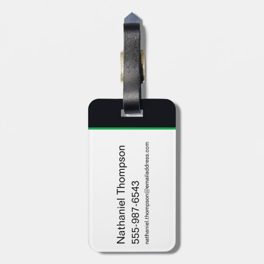 Étiquette À Bagage Illustration de la lanterne verte de la crise infi (Dos Vertical)