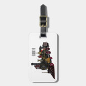 Étiquette À Bagage Illustration de la locomotive à vapeur (Devant Vertical)