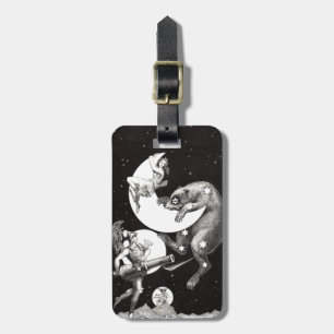 Étiquette À Bagage Illustration de la Nuit du Dieu de l'Univers du Ci